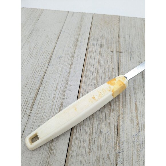 Ekco Chromium Plated Slotted Serving Spoon 12" White Veggies - Picture 6 of 7